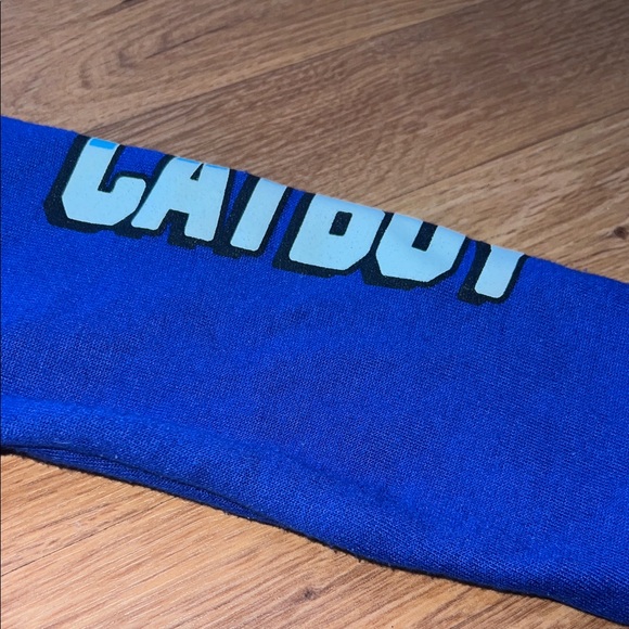 Blue Kids Hoodie with Cartoon Character - Picture 3 of 4